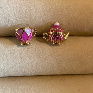 Kate Spade New York Tea time cup and teapot studs earrings
